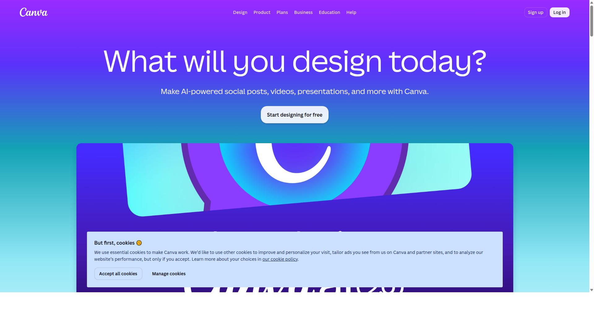 Canva website