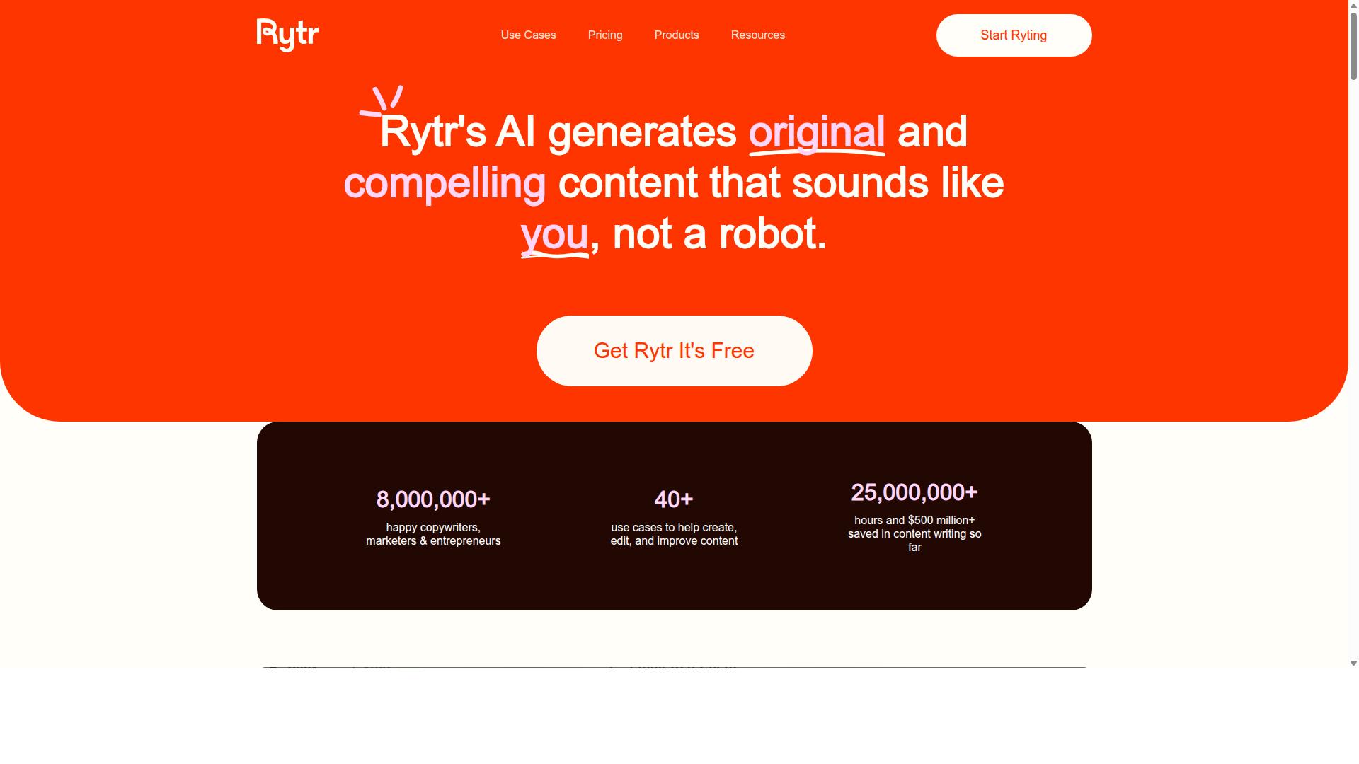 Rytr website