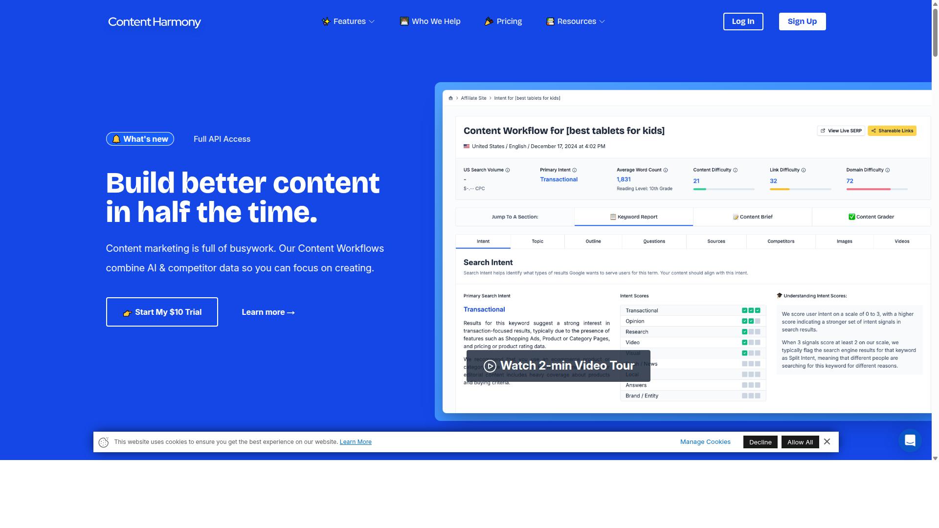 Content Harmony website