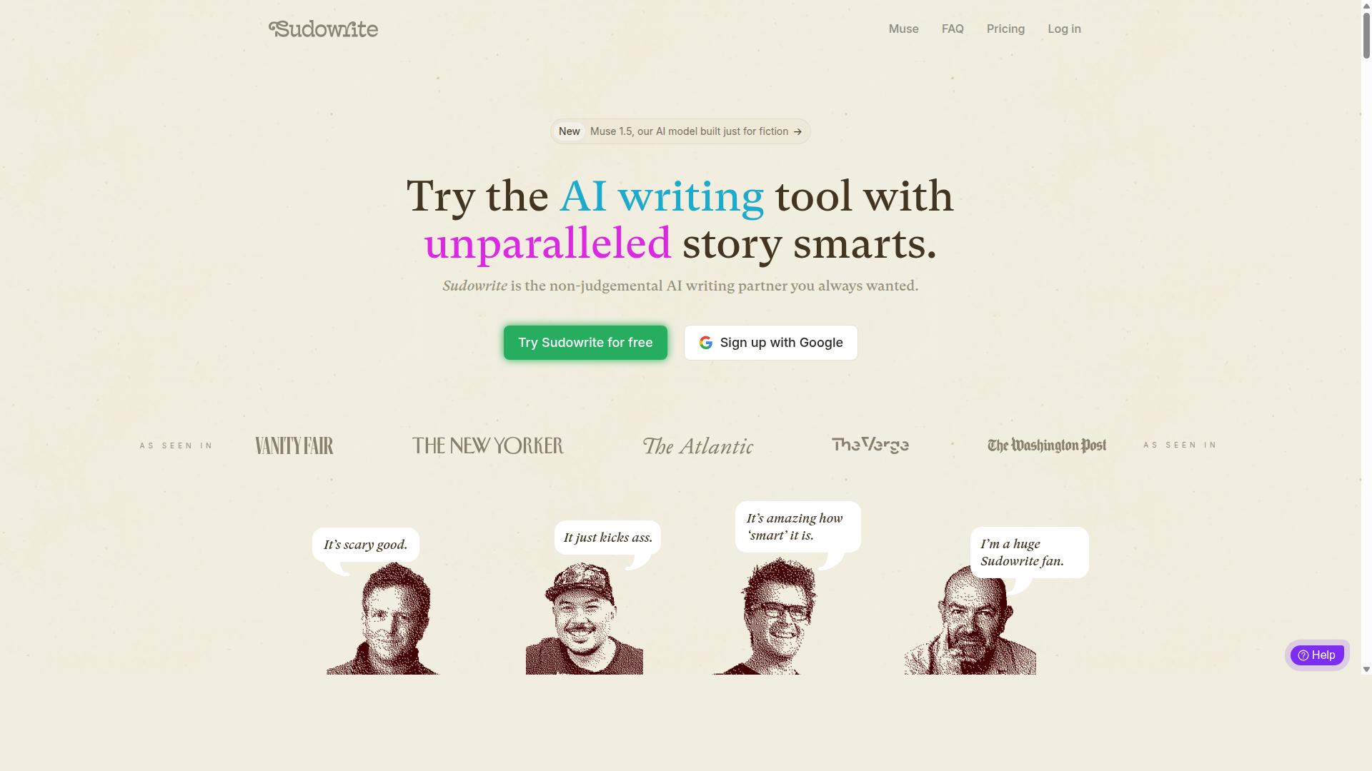 Sudowrite website