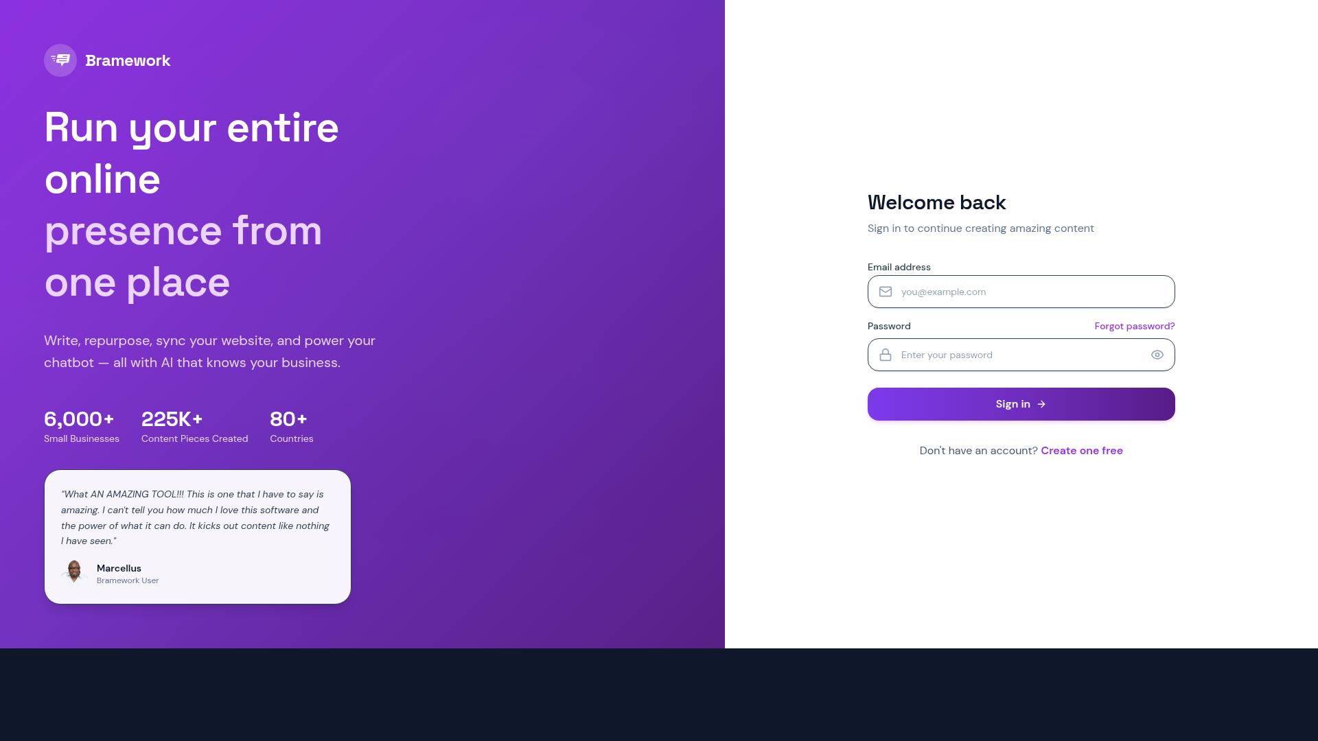 Bramework website